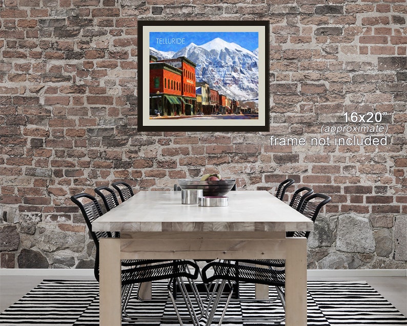 Colorado Poster Telluride Print Colorado Decor Skiing Poster Wall Art ...