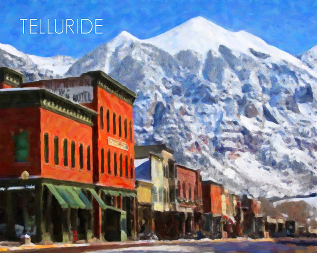 Colorado Poster Telluride Print Colorado Decor Skiing Poster Wall Art ...
