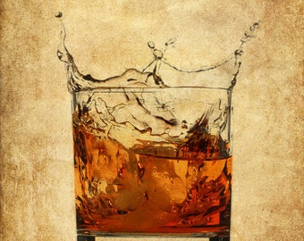 Whiskey Poster - Bar Art - Whiskey Print - Scotch Bourbon - Alcohol Wall Art Home Decor Fine Art Print #vi682