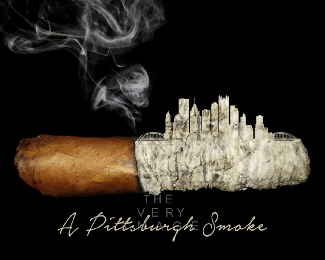 tobacco pittsburgh Cigar Art, Pittsburgh Poster, Cigar Print, Man Cave Decor, Pittsburgh Wall  Art, Fathers Day Cigar Gifts #vi847