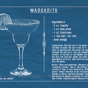 Margarita Poster - Cocktail Recipe Print - Bar Art - Margarita Print Alcohol Poster Wall Art Home Decor #vi717