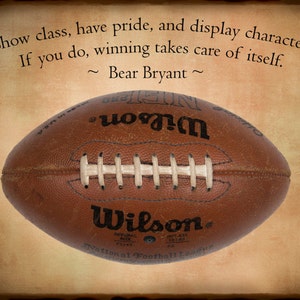 Vintage Football Print, Football Photo with Quote Boys Room Wall Decor Kids Room Man Cave Masculine Photo Guys #vi41