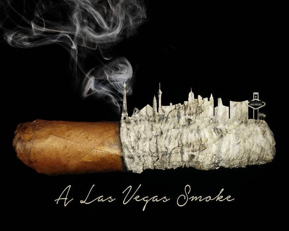 Cigar Poster Las Vegas Print Cigar Print Man Cave Decor Las Vegas Poster  Bar Art Wall Art Fathers Day #vi961