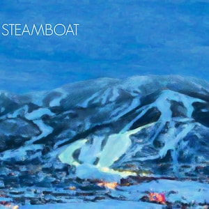 Colorado Poster Steamboat Springs Print Colorado Decor Skiing Steamboat Springs Poster Home Decor Fine Art #vi620