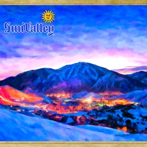 Sun Valley Ski Poster, Idaho Ski Poster, Sun Valley Print, Idaho Print, Sun Valley Poster, Wall Art #vi1199