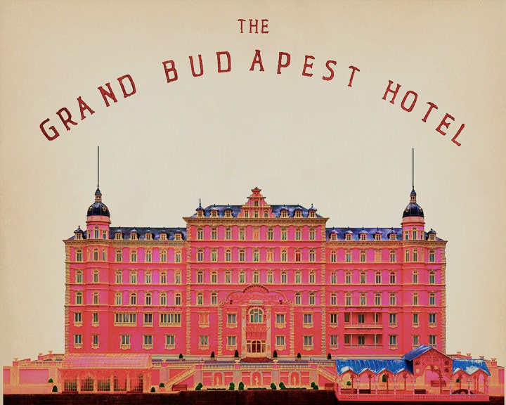 Wes Anderson Poster Grand Budapest Hotel Print Movie 