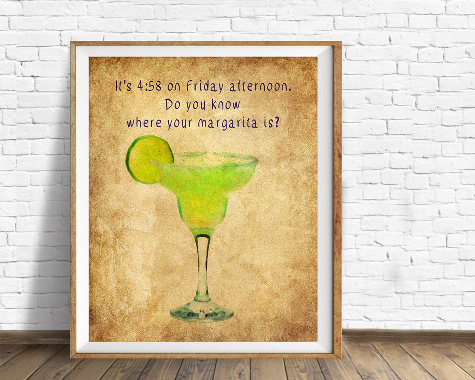 Margarita Poster Bar Art Margarita Print Cocktail Quote Etsy