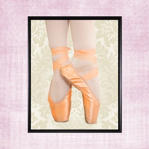 Ballet Print - Ballet Slippers Print - Ballerina Print - Pink Shoes - Girls Room Decor Wall Art Gift Ideas #vi285