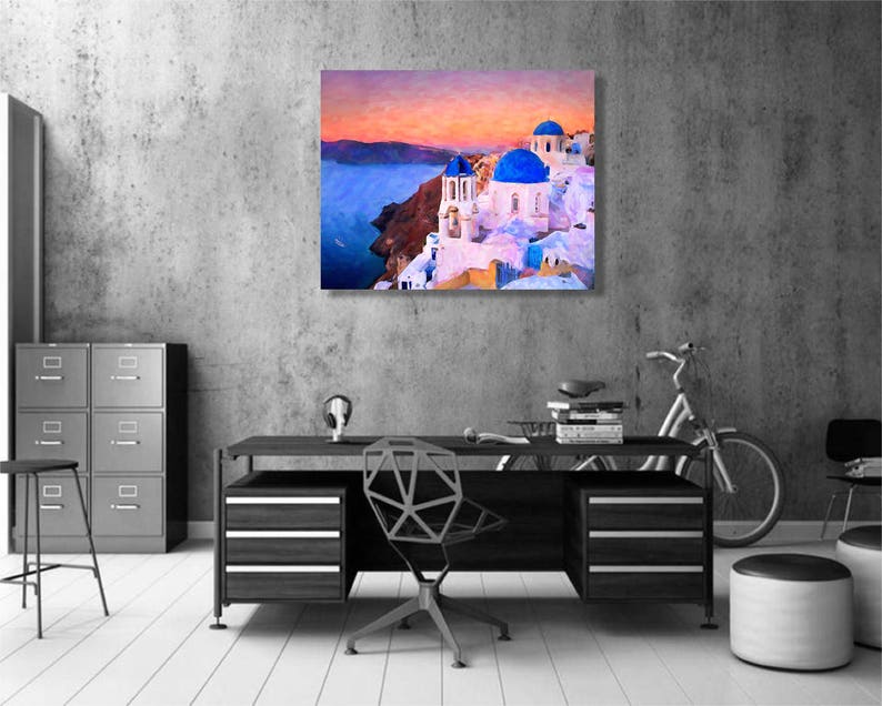 Santorini Print Greece Wall Art Greek Islands Print Santorini Poster Home Decor Fine Art Print vi811 image 3