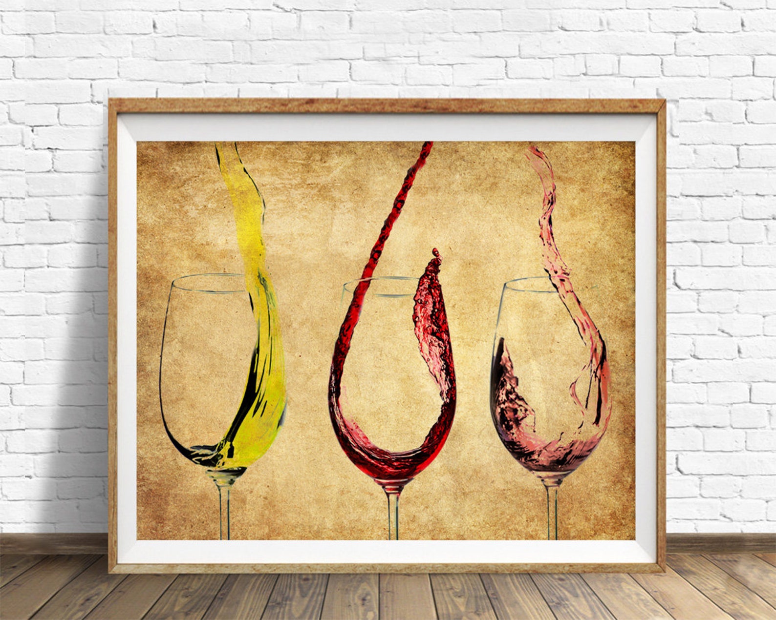 Wine Wall Art Red Wine Poster Bar Art White Wine Print Bar Etsy