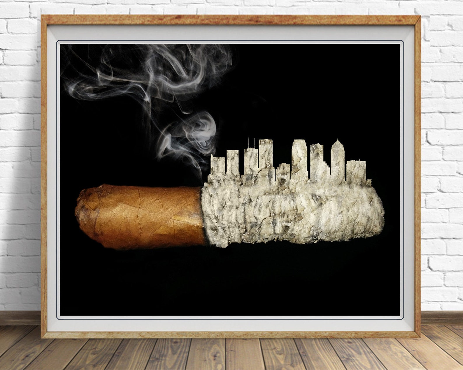 Cigar Knowledge Poster Vintage Wall Art, Cigar Types and Info Print
