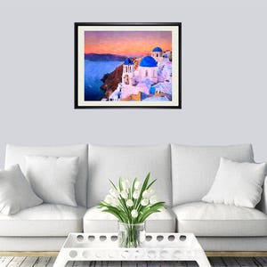 Santorini Print Greece Wall Art Greek Islands Print Santorini Poster Home Decor Fine Art Print vi811 image 4