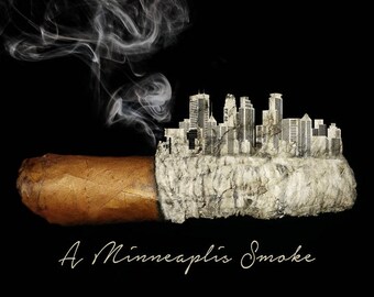 Cigar Poster Minneapolis Print Cigar Print Man Cave Decor Minneapolis Poster Wall Art Fathers Day #vi942