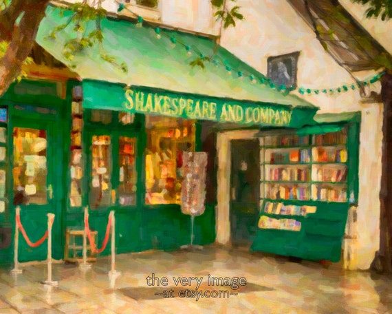 Shakespeare Paris Bookstore Print Paris Bookstore Wall Art Paris Photography Art Print Gift for Book Lover