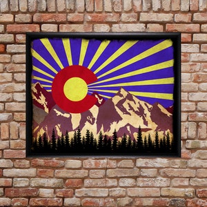 Colorado State Flag Print - Colorado Poster - Denver Boulder Poster Wall Art Home Decor Fine Art Print #vi200