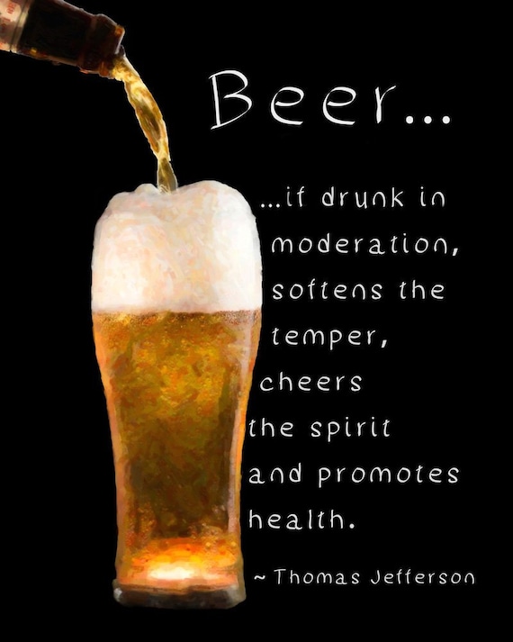 Thomas jefferson beer quote