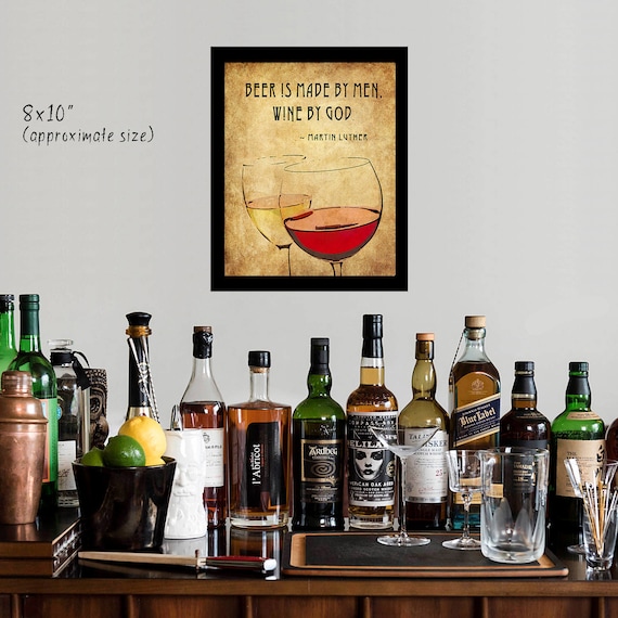 Wine Poster Bar Art Wine Print Martin Luther Quote Bar Etsy Ireland