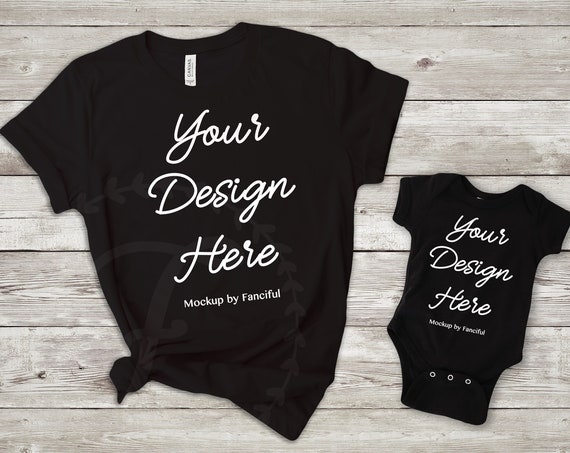 Download Free Mom Shirt Flat Lay Shirt Black Shirt Onesie Mockup ...