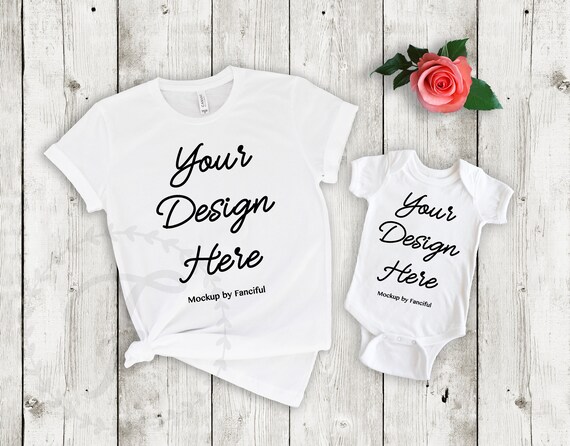 Mom Shirt Flat Lay Shirt White Shirt Bodysuit Mockup Bella Etsy