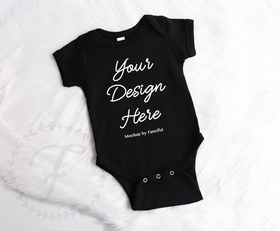 Black Bodysuit Mockup Bodysuit Flat Lay Styled White Furr Etsy