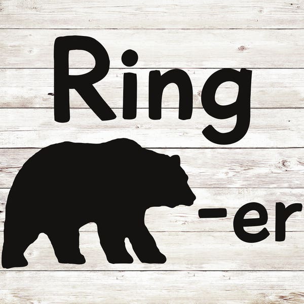 Ring Bearer SVG, Wedding svg, Wedding ring svg, Kid svg, Boy svg, bear svg, Silhouette files, Svg Sale