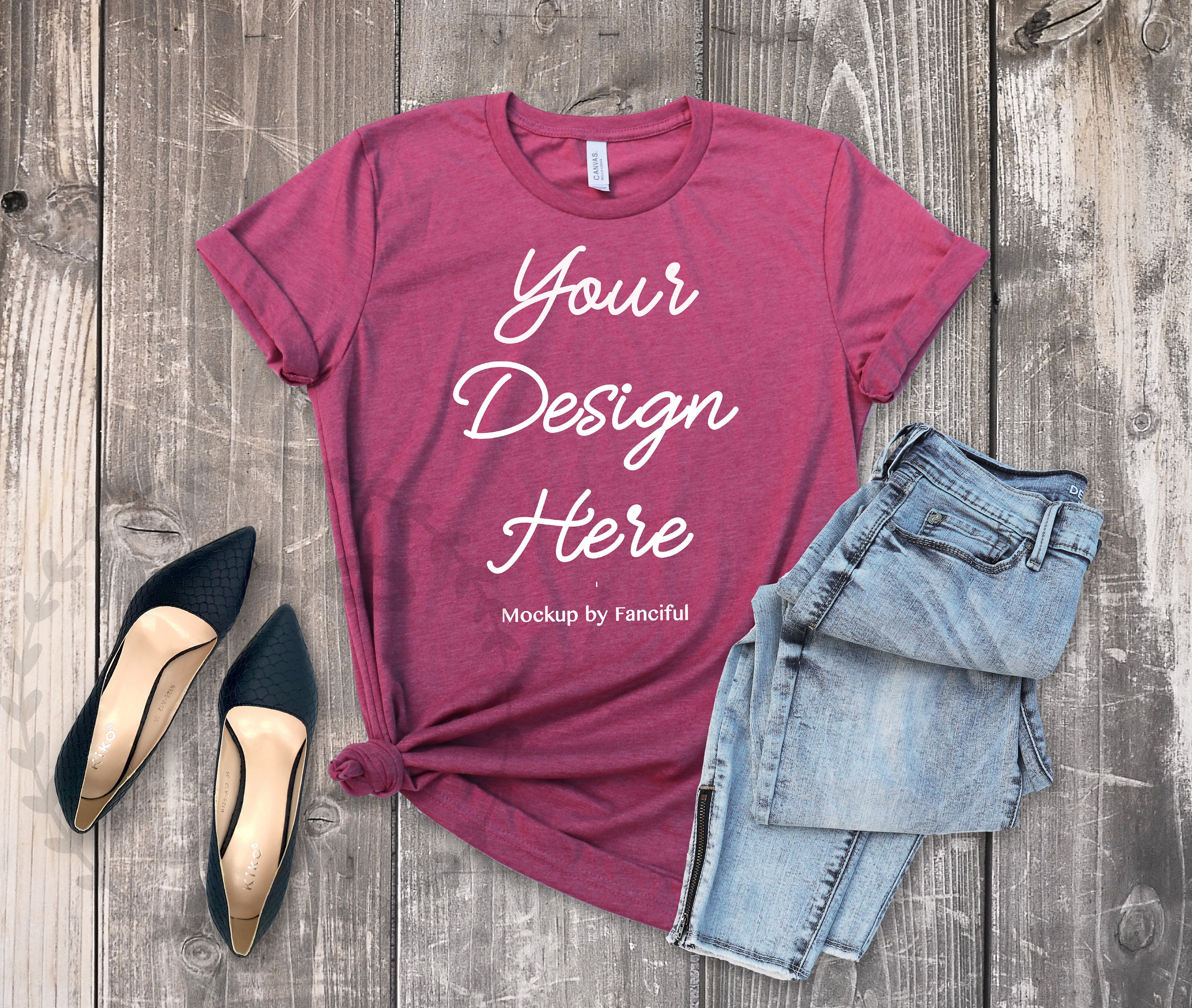 Download Unisex T Shirt Lifestyle Mock Up Wood Background Jeans Flat Lay Tee Shirt Styled Mockup Bella Canvas 3001 Heather Cardinal Mockup Photography Art Collectibles Safarni Org