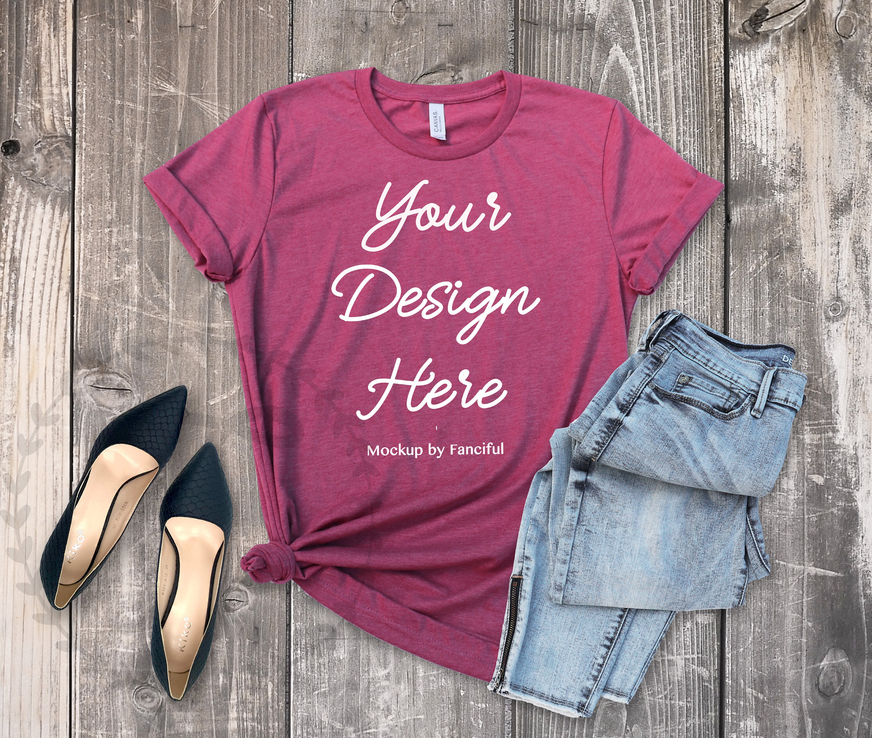 Download Unisex T Shirt Lifestyle Mock Up Wood Background Jeans Flat Lay Tee Shirt Styled Mockup Bella Canvas 3001 Heather Cardinal Mockup Photography Art Collectibles Safarni Org