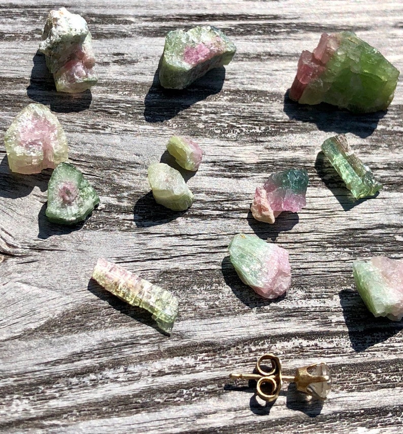 Watermelon Tourmaline All Natural Maine Mined Tourmaline Etsy