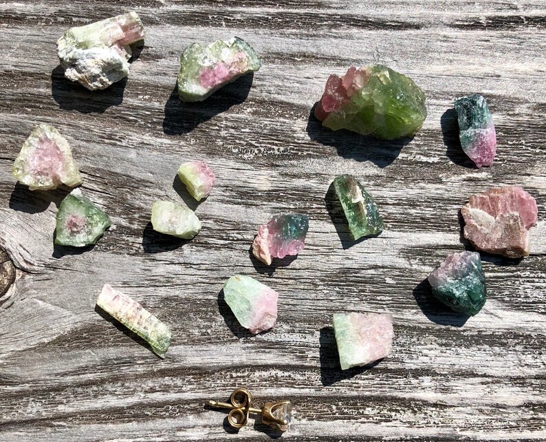 Watermelon Tourmaline All Natural Maine Mined Tourmaline Etsy