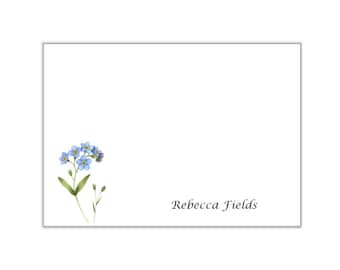 Forget me nots - Notecards 10 pack & envelopes, personalised writing stationery, dementia, alzheimer's