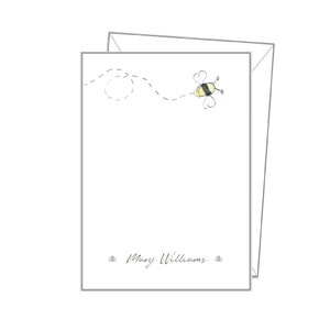 CARTA DA SCRITTURA BEE, carta da lettere personalizzata, set regalo di cancelleria, A4 A5 o A6, 14 fogli bianchi o a righe e buste, bigliettini, sn02