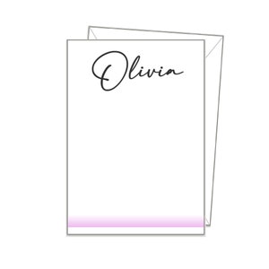 Personalised NAME WRITING PAPER, modern stationery set, A4 A5 or A6, 14 white sheets & envelopes, letter, notepaper, notelets sn14