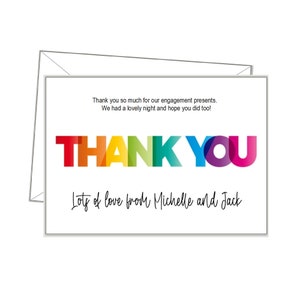 MERCI CARTES PERSONNALISÉES, 10 + enveloppes, nom personnalisé A6, Anniversaire Hommes Adultes merci