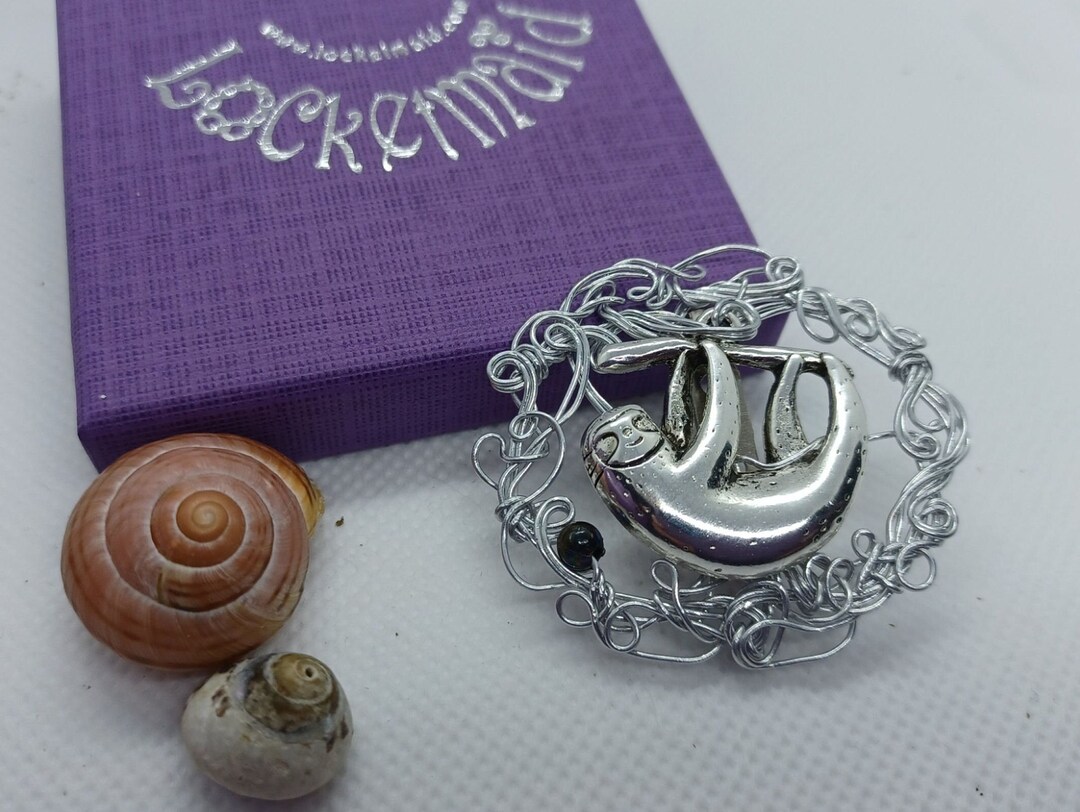 Sloth Brooch Pin, Silver Aluminium, Unusual Girls Ladies Birthday ...