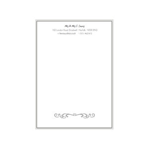 Papel timbrado formal Papel de carta personalizado, papelaria comercial, A4 e A5, cartões de correspondência combinando / bilhetes de cortesia, carta