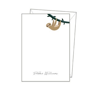 PAPEL DE ESCRITURA PEREZOSO, x14 hojas de papel + sobres, carta en blanco o con rayas, papelería, A4 A5 A6, regalo animal