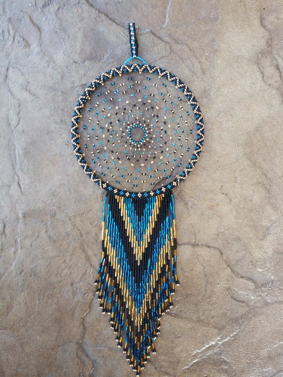 Items similar to Native American Beaded Dreamcatcher on Etsy