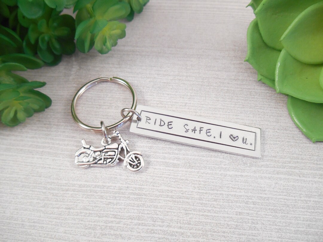 Ride Safe Keychain Motorcycle ride Safe. I Love Etsy