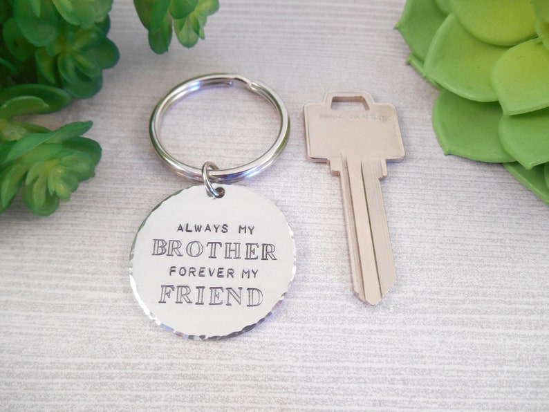 Brother Keychain Gift always My Brother Forever My Etsy