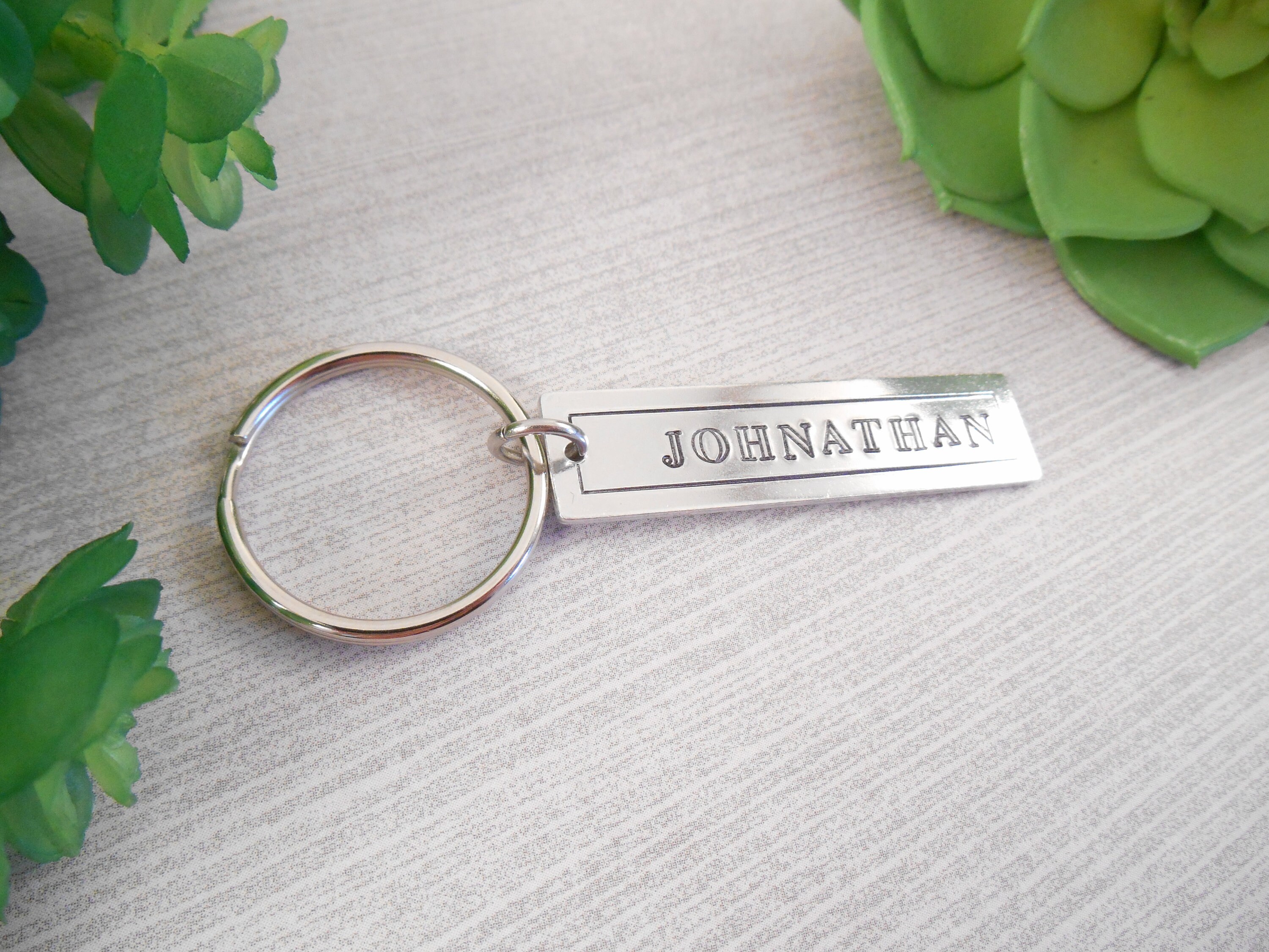 Custom Name Keychain Custom Name Hand Stamped Aluminum Key Etsy Canada