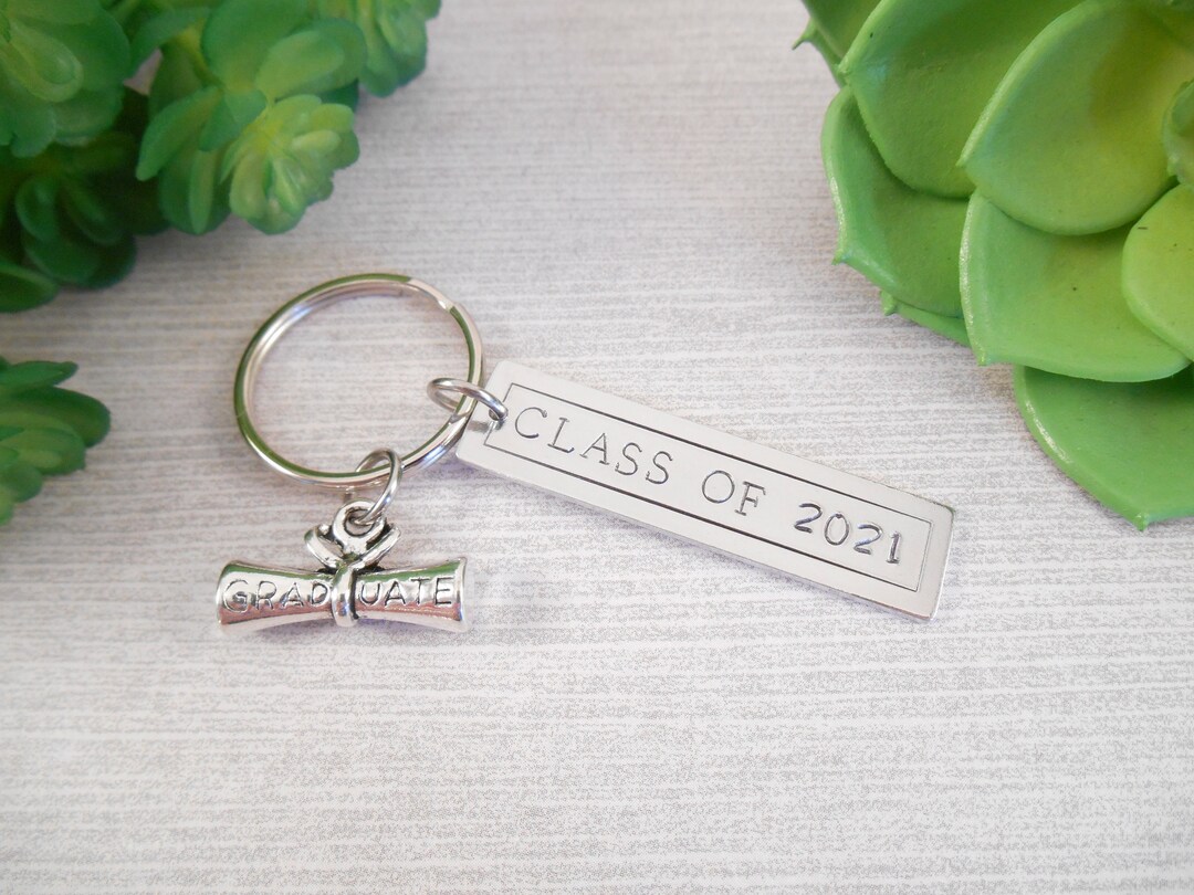 Custom Graduation Keychain Custom class Of Hand Stamped Aluminum Key ...