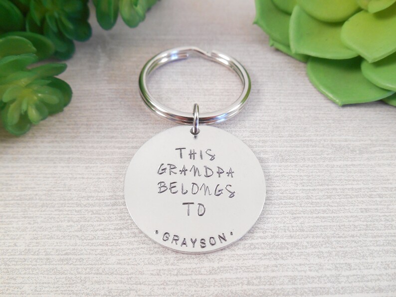 Custom Grandpa Keychain Custom this Grandpa Belongs Etsy Canada