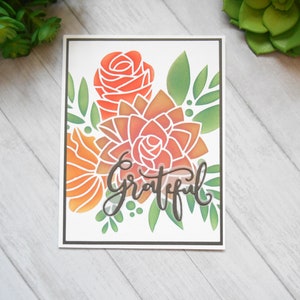Carte de voeux de remerciement - Bouquet d'automne « Reconnaissant » Carte de voeux vierge