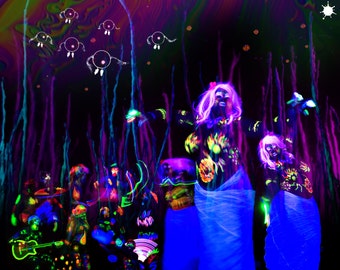 Fiesta de Danza Ultravioleta - - Impresión 3D Lenticular De Bellas Artes