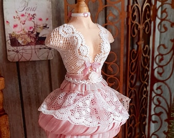 Refined ballet dress in 1:12 scale