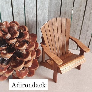 Chair 1:12 scale wooden chair called Adirondack