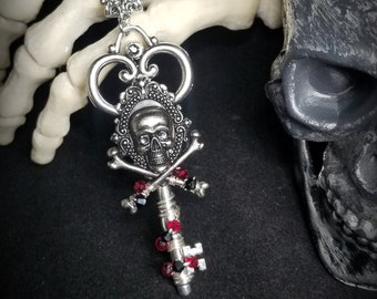 Skull & Crossbones Key Necklace