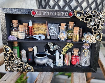 Curious Things Miniature Apothecary Shelf