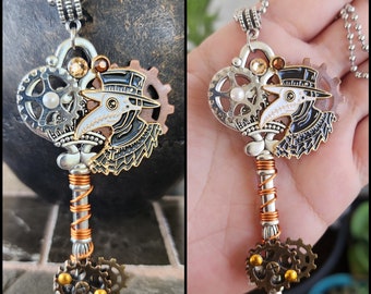 Plague Doctor Steampunk Key Necklace