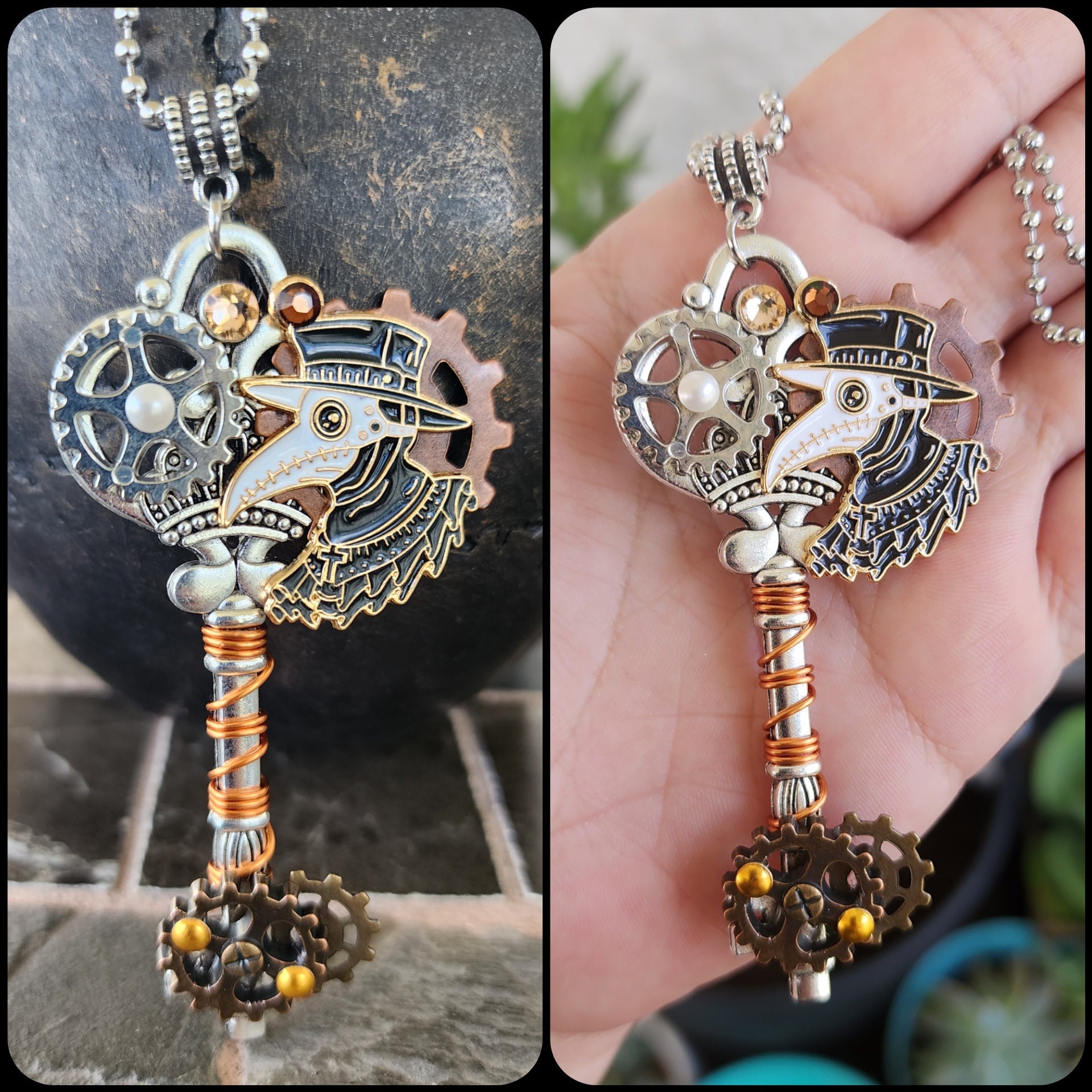 Steampunk 2024 key necklace